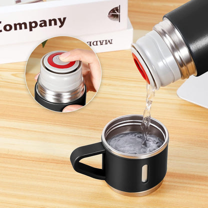 AM7230 Vacuum Flask Set - Insulated Water Bottle 3 Cups Gift Set