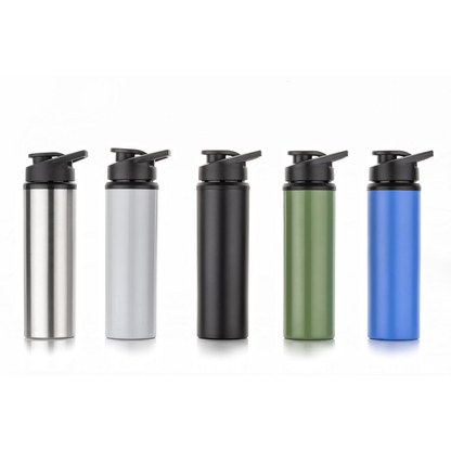 AM6660 Mix-Colour Stainless Steel Water Bottle with Flip Top Leakproof Lid - 900ml for Gym, Office, Travel
