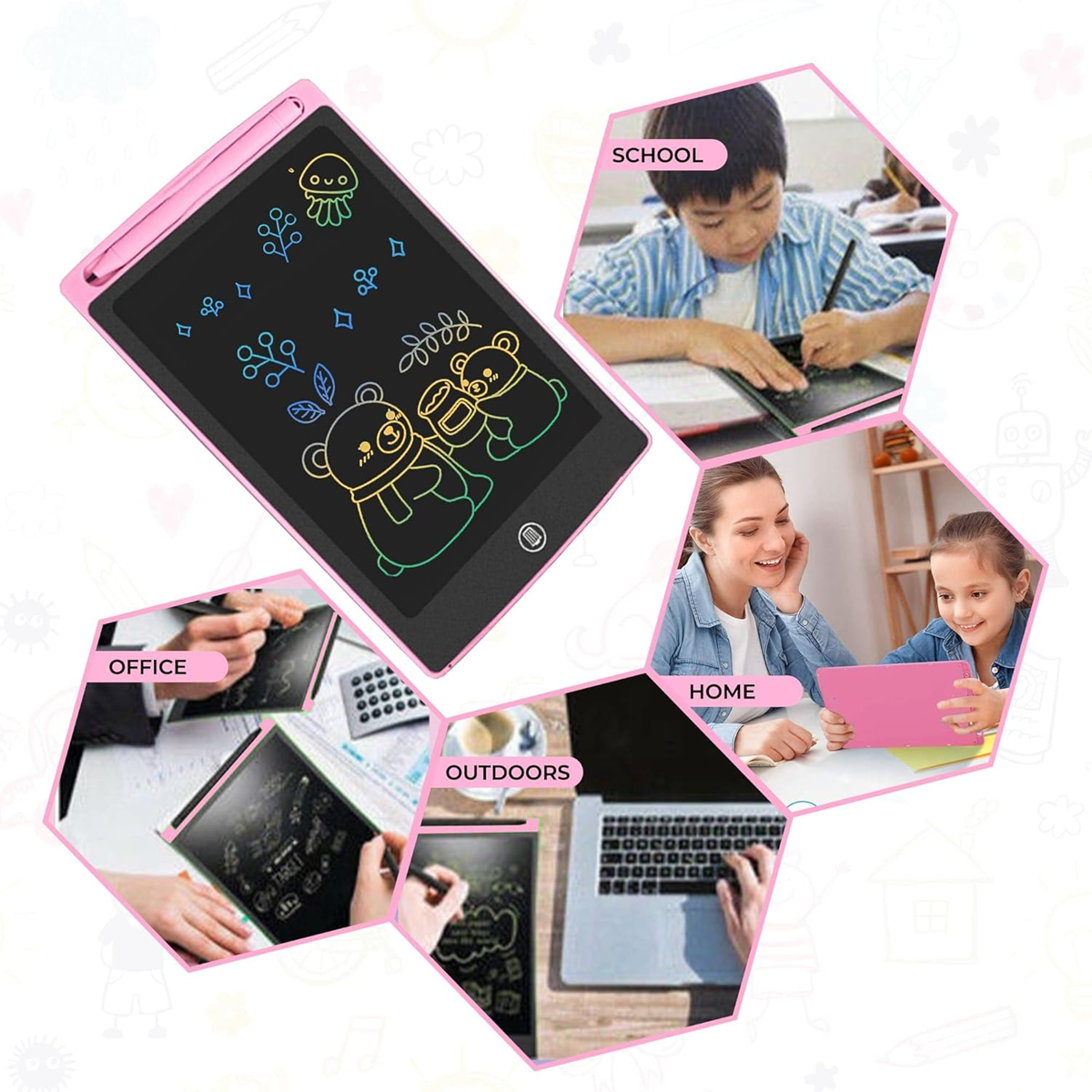 AM6885 Accura ACC-6363 Multi-Color LCD Digital Slate for Writing and Practice