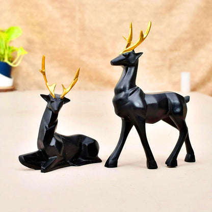 AM5936 Modern Two Matte Deer Showpiece - Pack of 2