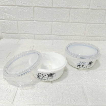 Di0237 Cello Opalware Storage Container Medium with Lid – 2 Pc