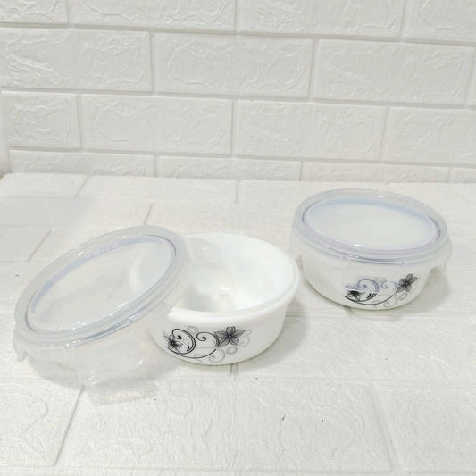 Di0237 Cello Opalware Storage Container Medium with Lid – 2 Pc