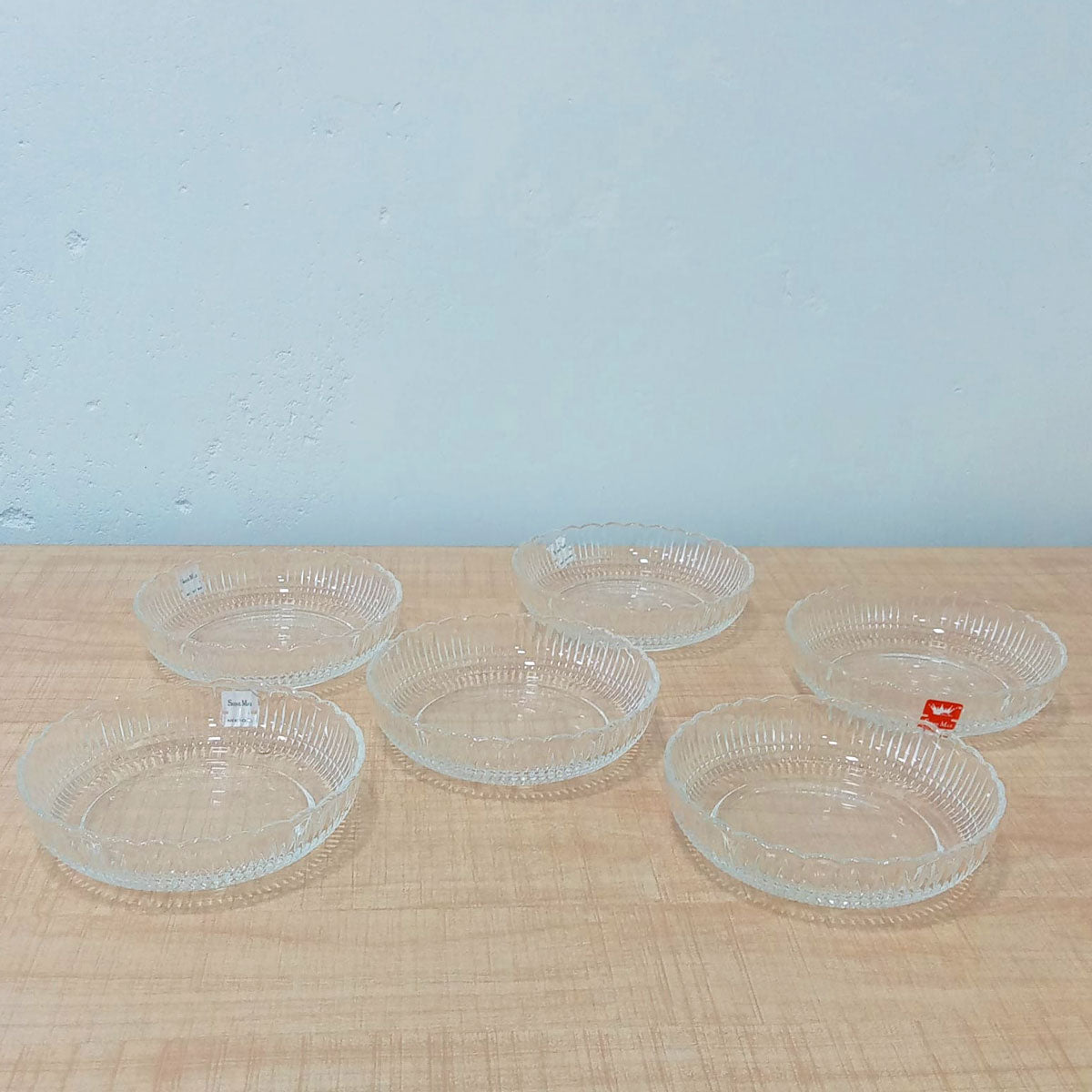 AM5977 Shine max Glass Plate (Multidesign) Set of 6pc -340ml