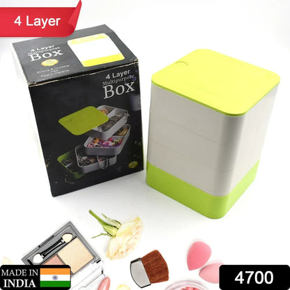 4700 4 Layers Jewelry Box, 360 Degree Rotating Accessory Storage Box