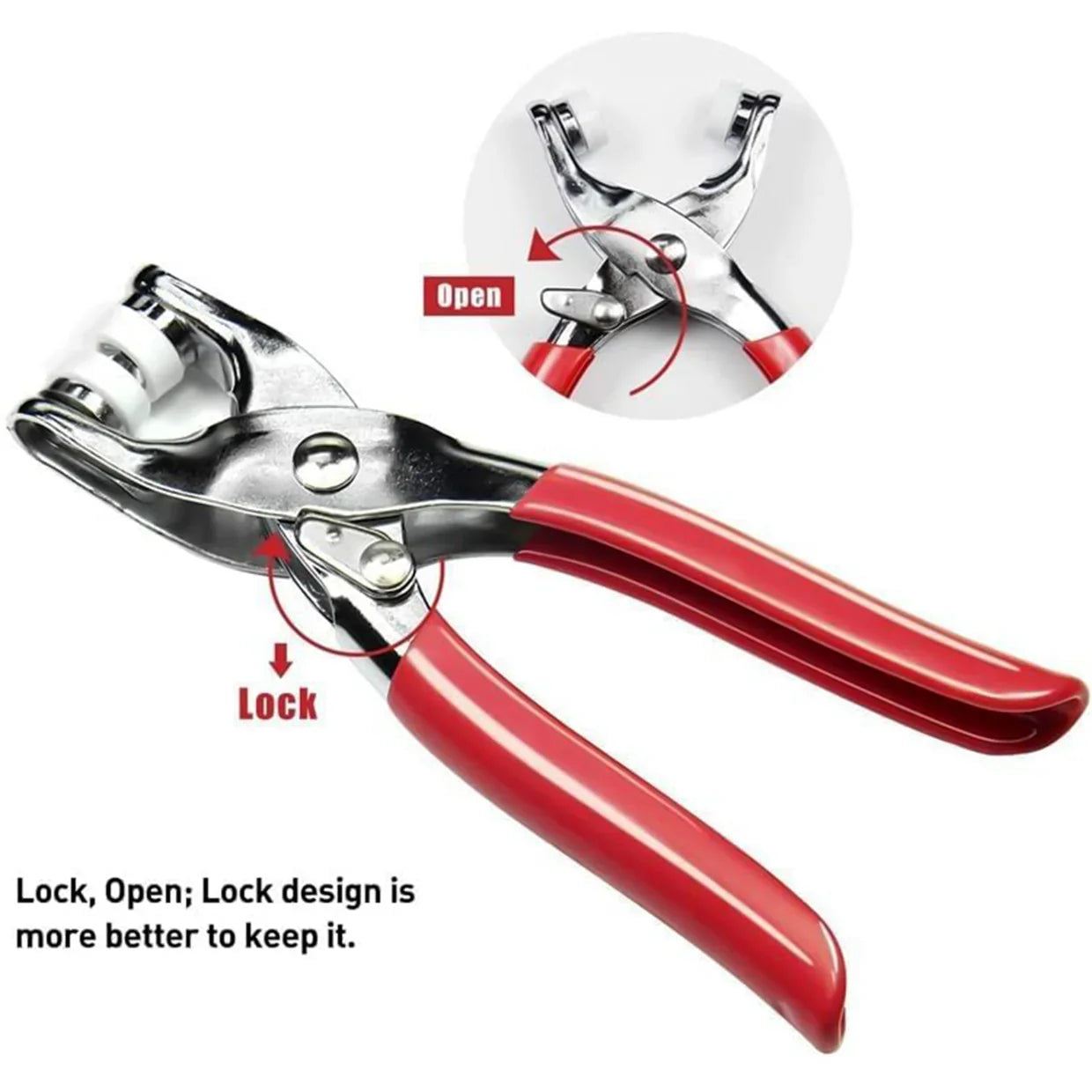AM6823 Heavy Duty Snap Button Grommet Tool Colourful Clip Kit (1 Set)