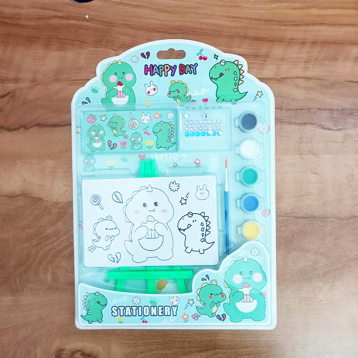 AM5546 Portable Canvas Painting Kit | GIft Set for Kid (Dino 1pc)