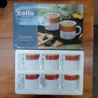AM5756 Cello Solitaire Premium Multi-Design Mug (Medium) 18cl - 6 pcs set