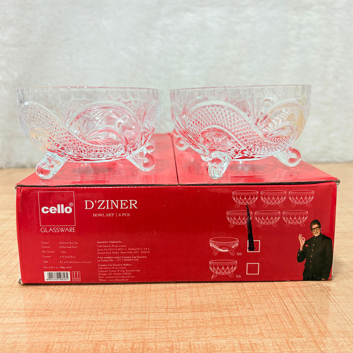 AM2659 Ice Cream Cup, Ice Cream Bowl 150 ML, Set of 6 Falooda Glass, Glass Irish Mug, Dishes for Dessert Bowl, Milkshake Glass Fruit and Pudding Set Serving Bowl for Home Restaurants and Parties