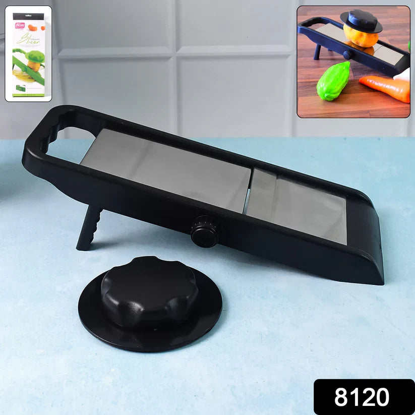 8120 Supermom Adjustable Plastic Slicer, 1-Piece, Black / Silver