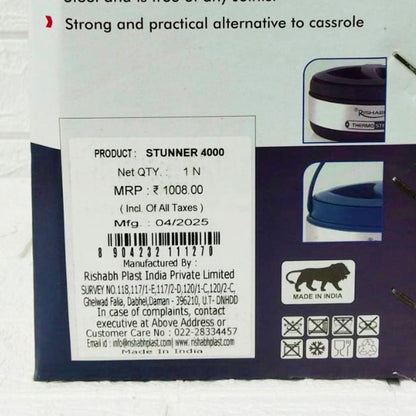 Di0265 Rishabh Stunner Insulated Hot Pot 4000 Steel Casserole