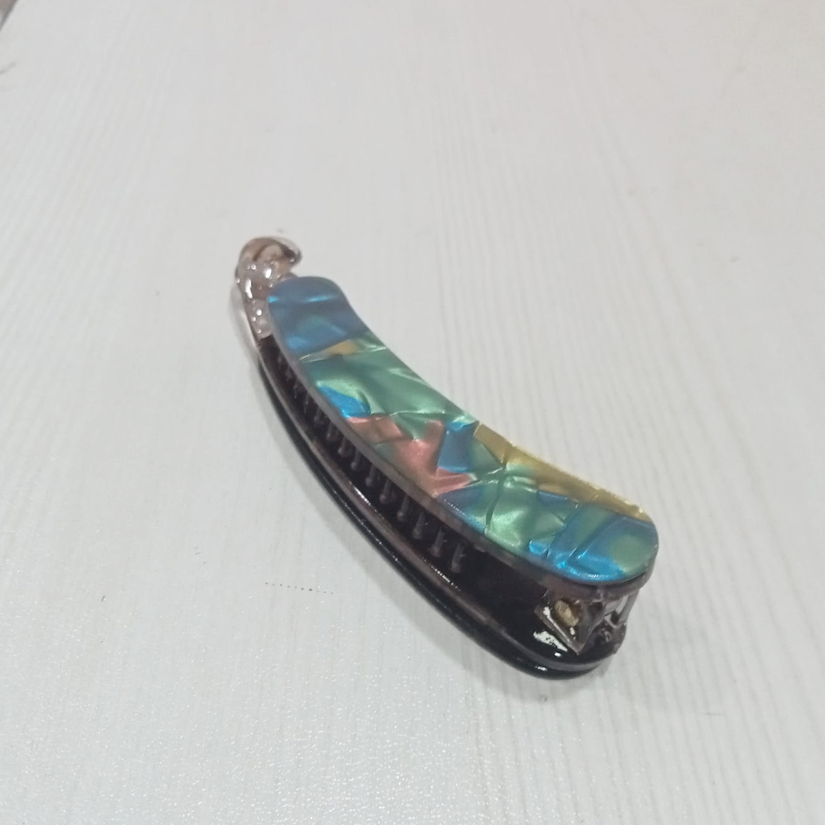 AM5631 Acrylic Long Banana Hair Claw Clip (Multicolour) for Girls and Women (Pack of 1 Pc)
