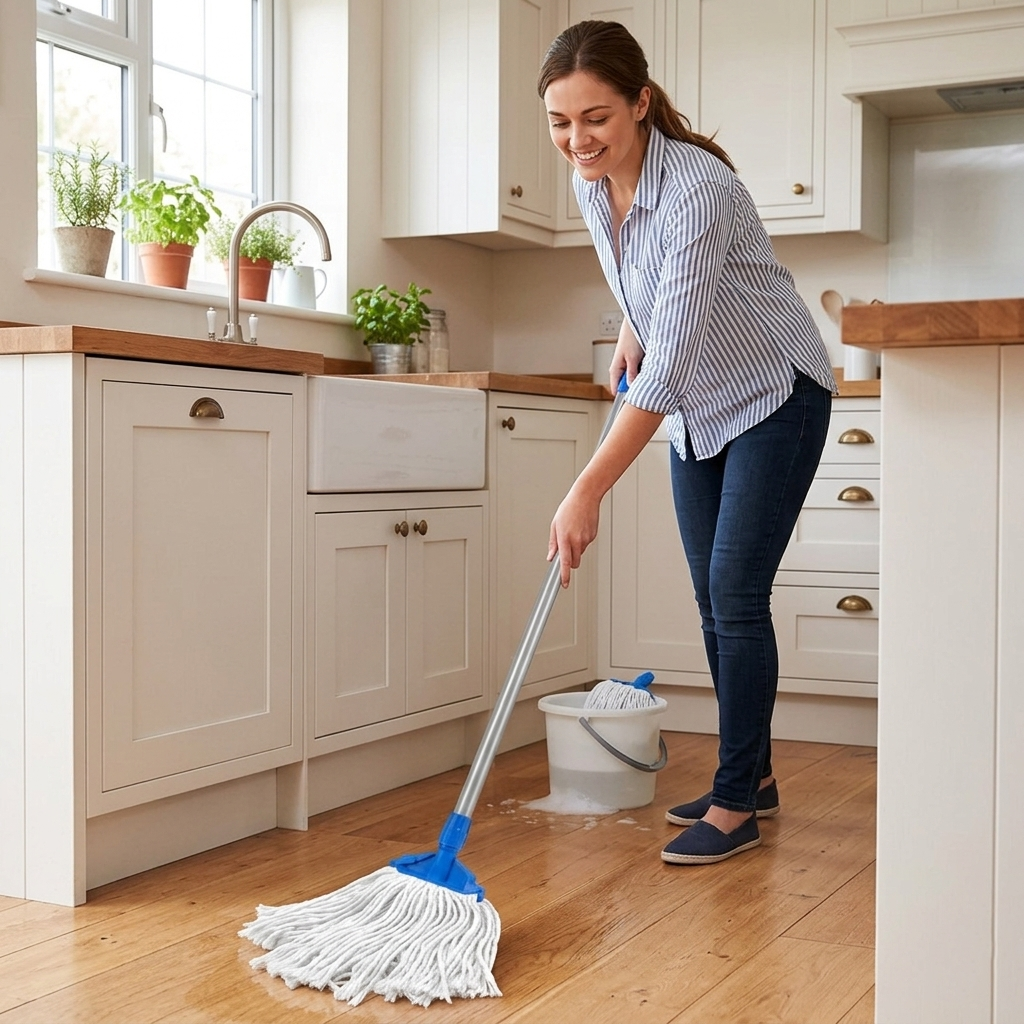 AM7814 MG Heavy Duty 9-Inch Clip & Fit Cotton Mop Refill - White