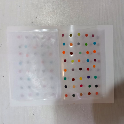 AM5636 Round Multicolor & Multi-Size Regular Bindi for Forhead - Set of 1