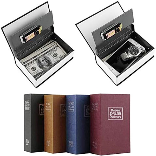 AM5421 Book Safe Box with Key Lock,Perfect for Traveling, Store Money, Jewelry, and Passport