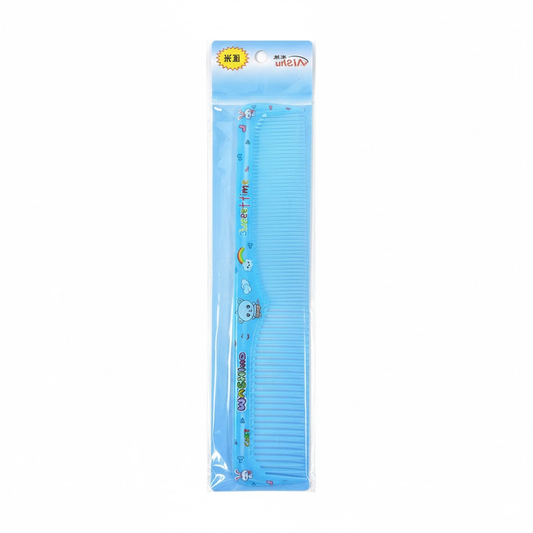 TM0121 Mix-Design Glow-in-the-Dark Blue Cartoon Hair Comb - Pack of 1pc