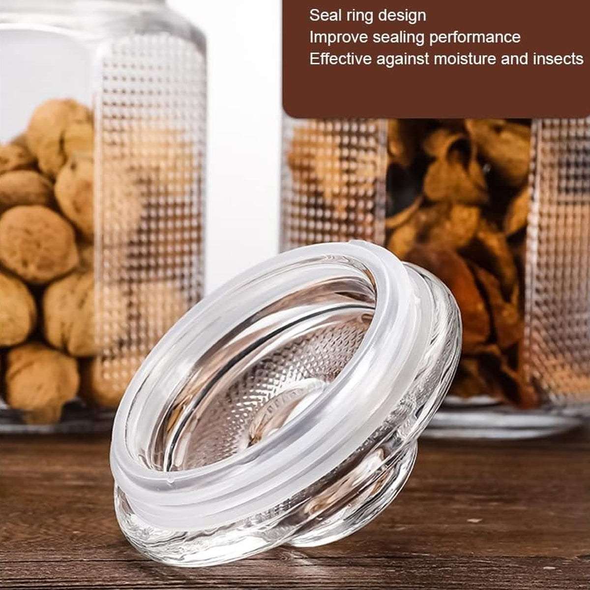 AM5679 CELLO Bloom Storage Glass Jar (3 Ltr) for Cookie Jar, with Air Tight for Kitchen Dried Masala (Pack 1)