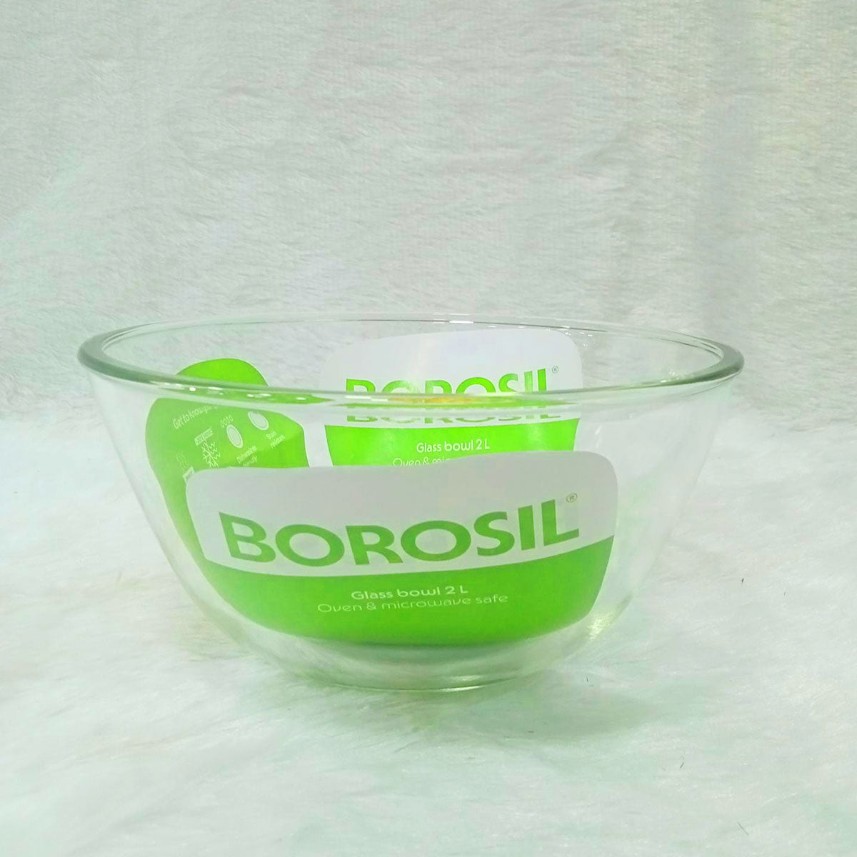AM6208 Borosil Oven & Microwave Safe Glass Bowl - 2 Ltr