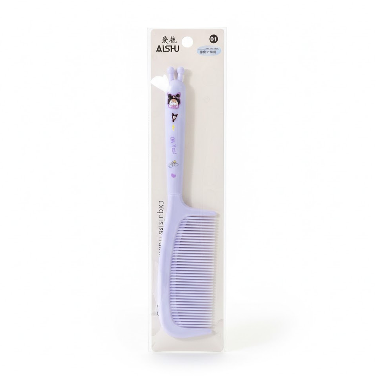 TM0122 Mix-Design Pastel Exquisite Cartoon Hair Care Comb - Pack of 1pc