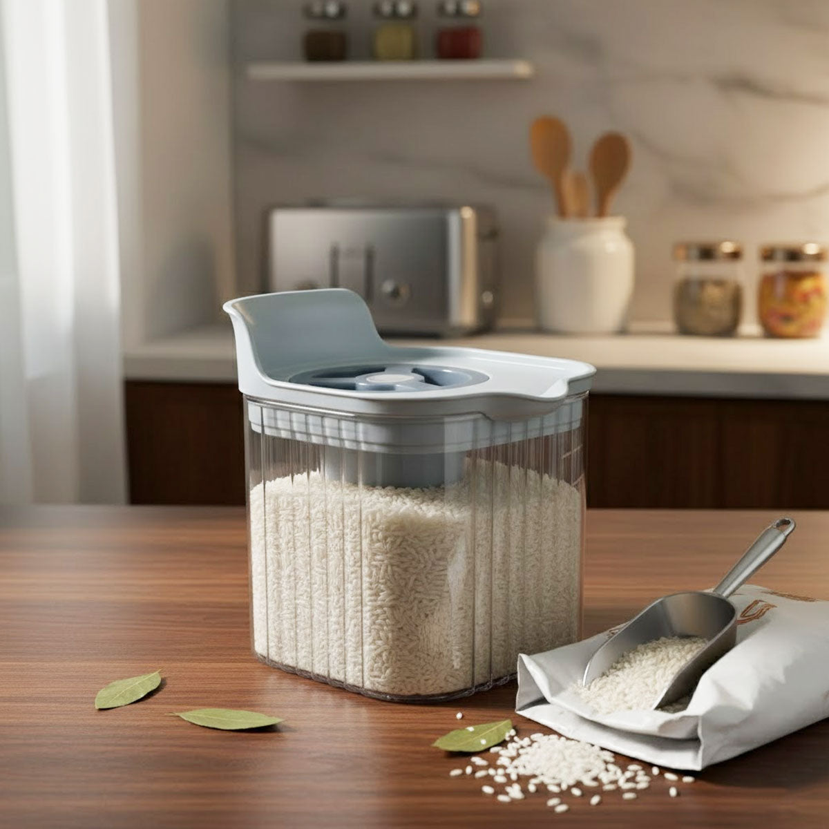 AM6527 Jaipet Easy Pour 500 Airtight Storage Jar with Measuring Cup Cap