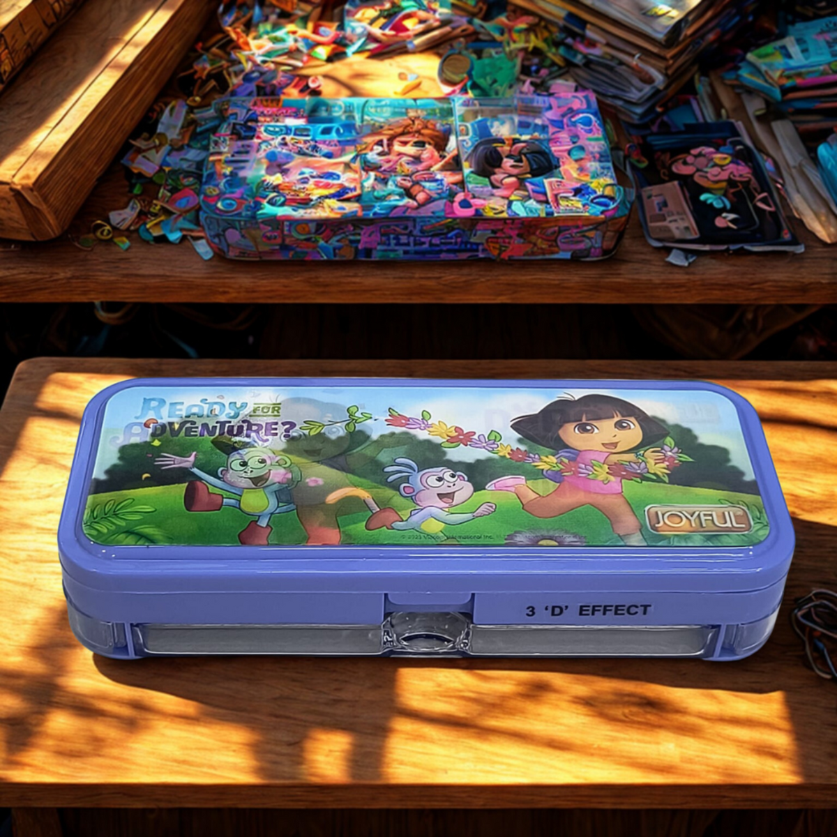 AM5537 Joyful Caliber 3D Theme Pencil Box with Stationary Kit