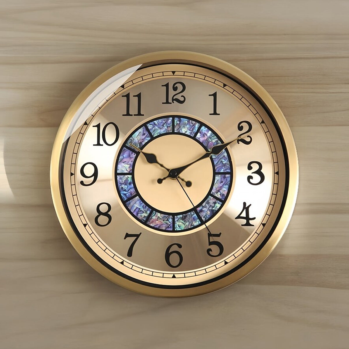 AM5946 Aesthetic Brass Silent Gold Decorative Wall Clock