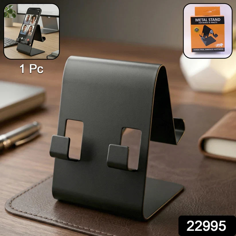22995 Metal Mobile Phone & Tablet Stand (1 Pc, Black Color)