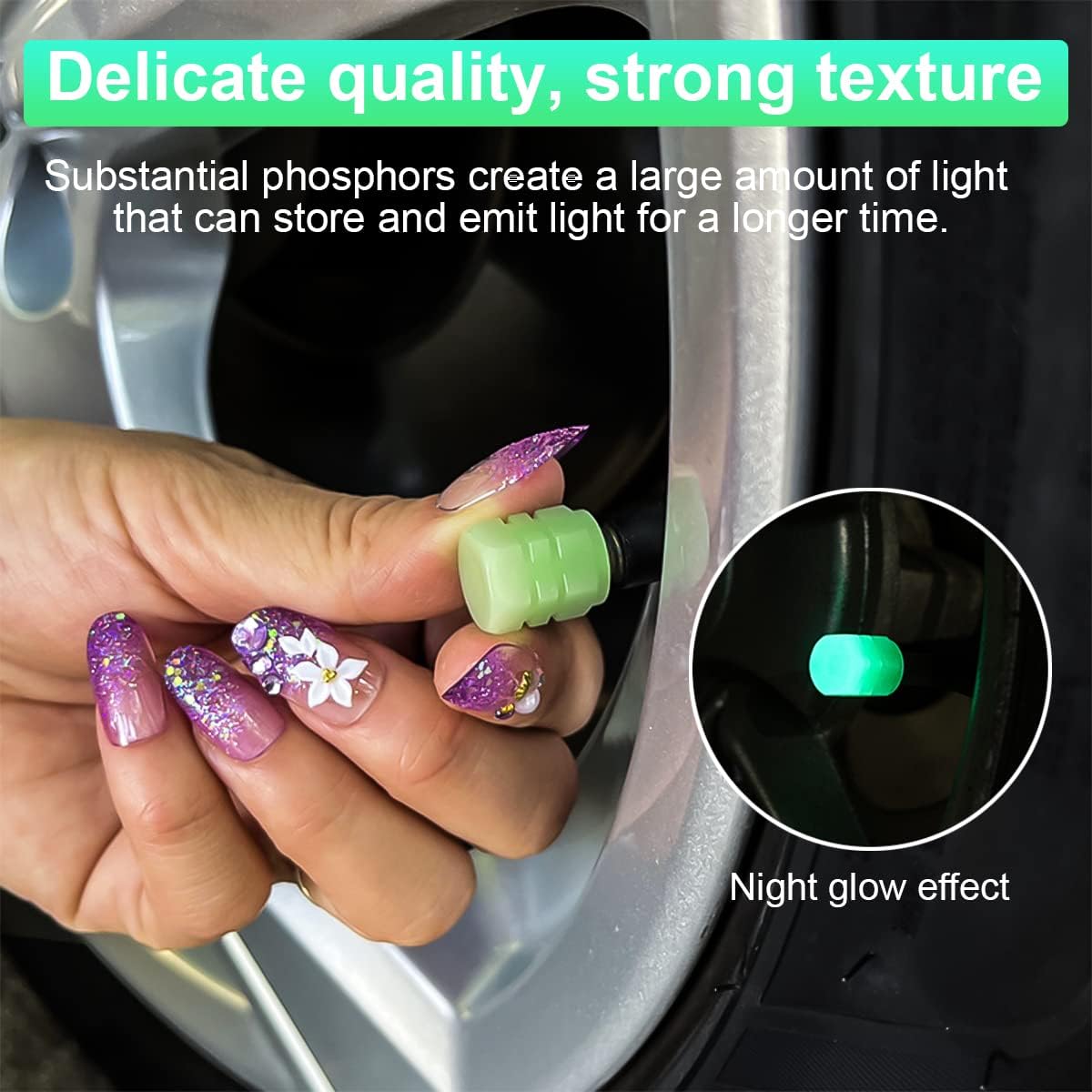 0547  Universal Fluorescent Tyre Valve Cap
