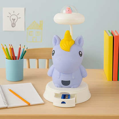 TM0092 Mix-Design Rechargeable Cartoon Animal Table Lamp with Integrated Pencil Sharpener - Pack of 1
