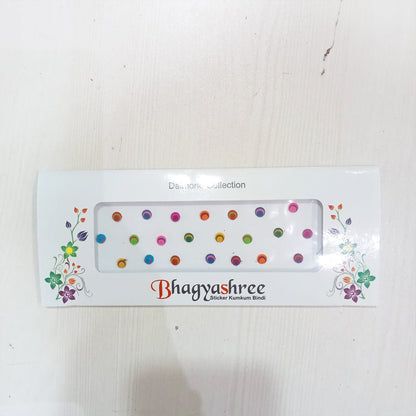 AM5635 Multi Design Stone Bindi Fancy Designer Bindi - Set of 1