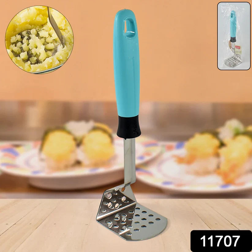 11707 Apex L-Handle Stainless Steel Potato Masher Ergonomic Grip (1 Pc)