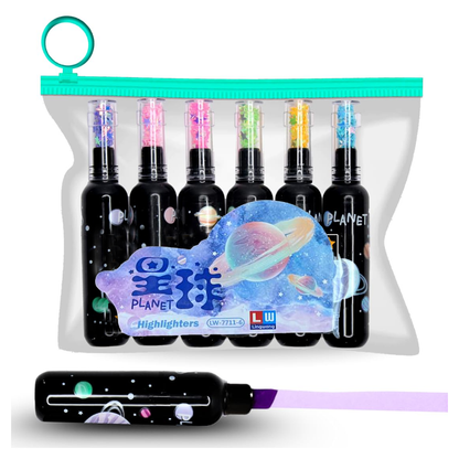 TM0151 Space Theme Bottle Shape Highlighter - Set Of 6
