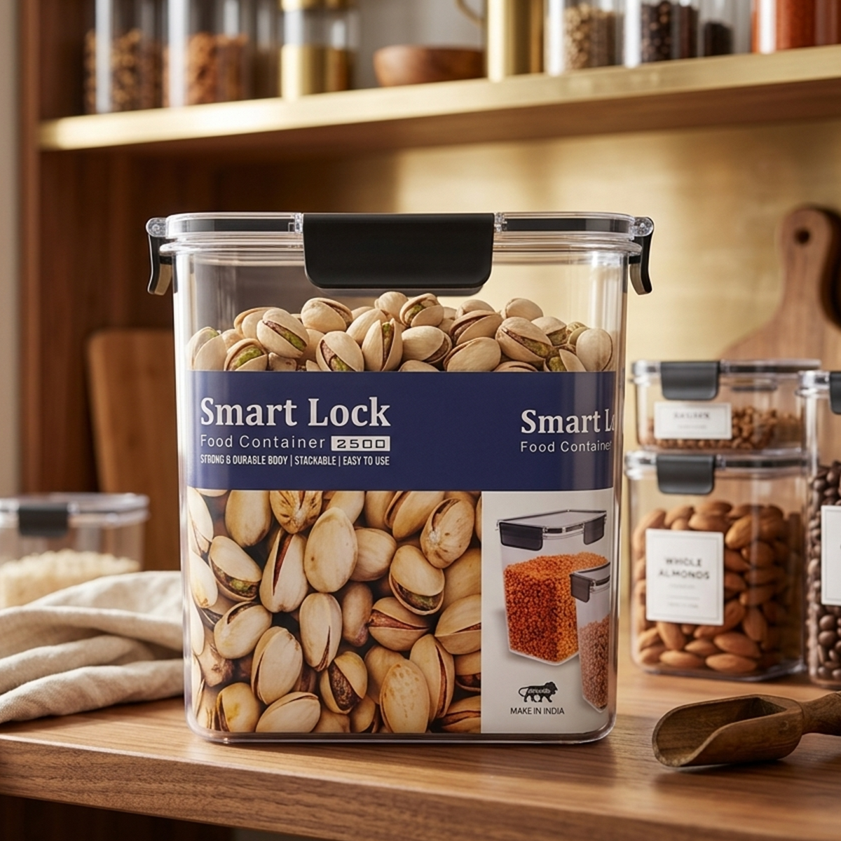 AM2266 Smart Lock Airtight Food Storage Container 2500ml