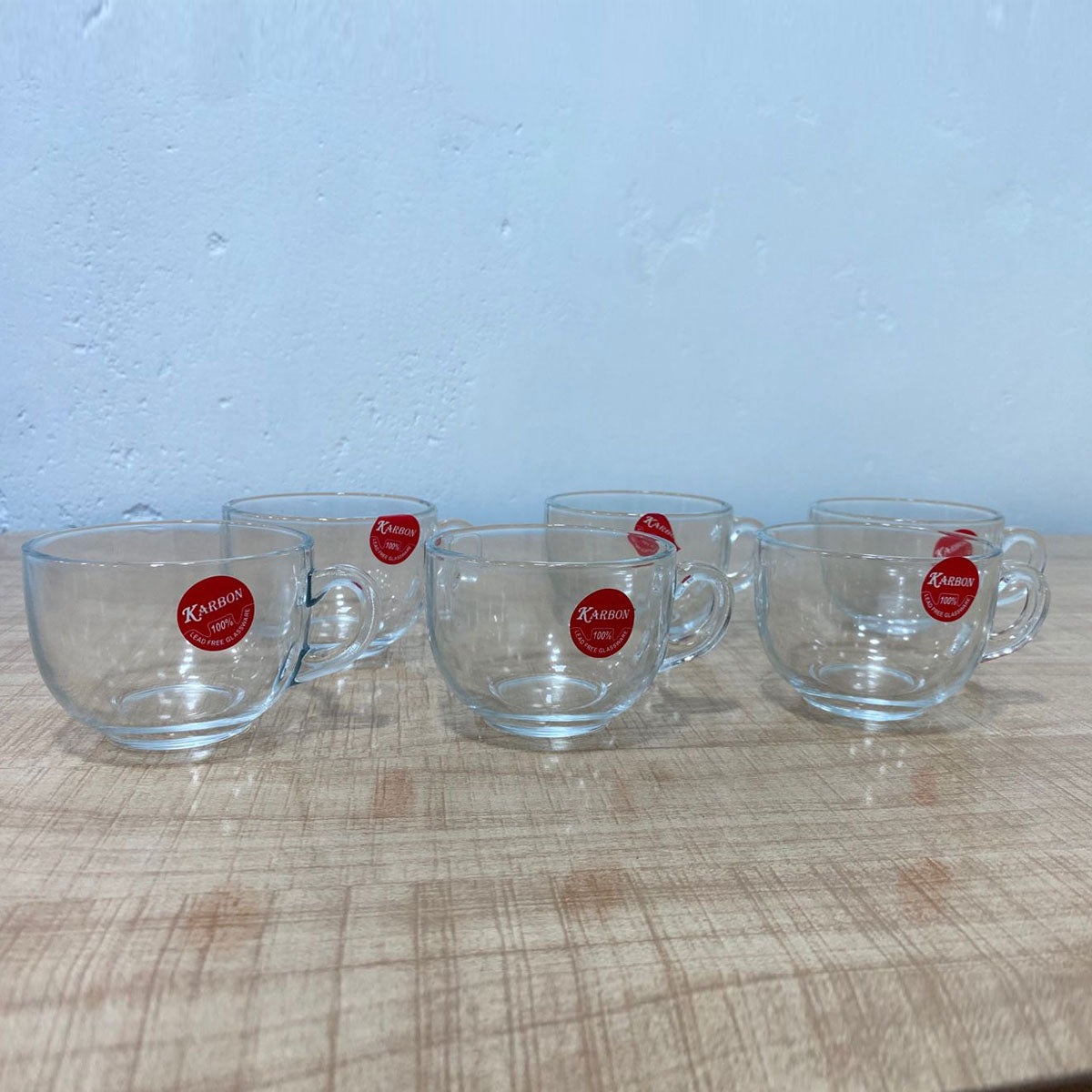 AM5976 Karbon Transparent Tea Cup Set of 6 Pcs - 150 ml