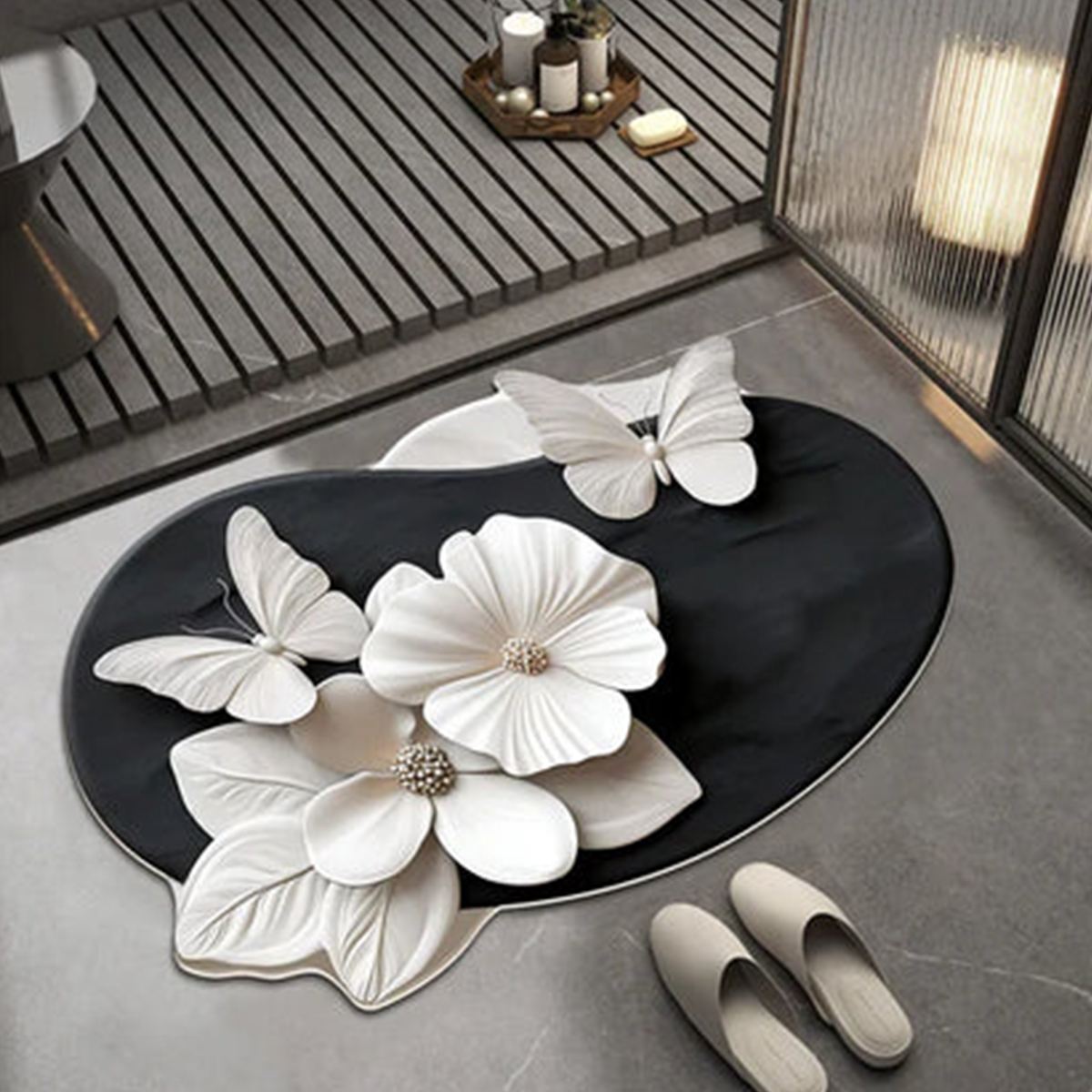 AM7110 Flower Fusion 5D Floor Mat