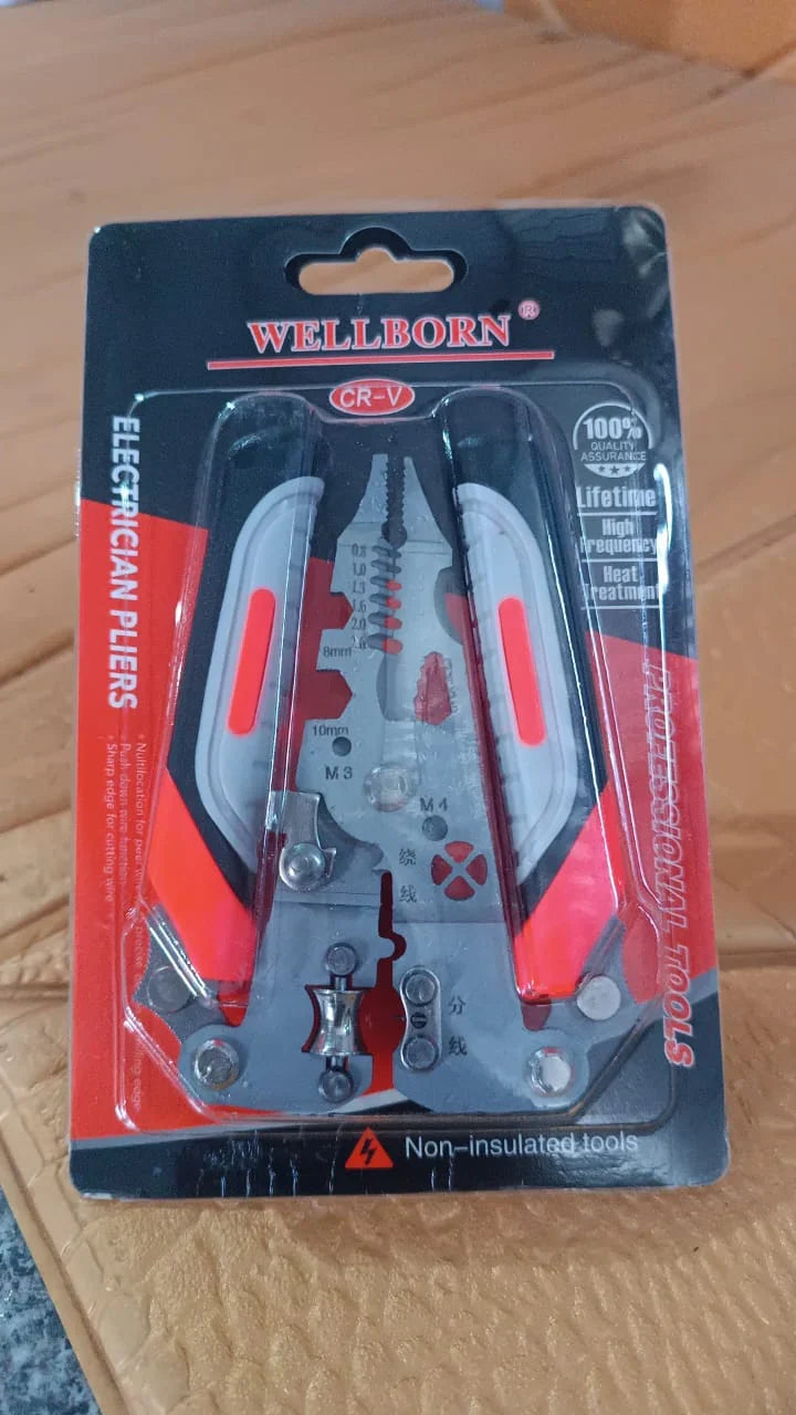 15308 8 in 1 Wire Stripper Pliers, Soft Grip