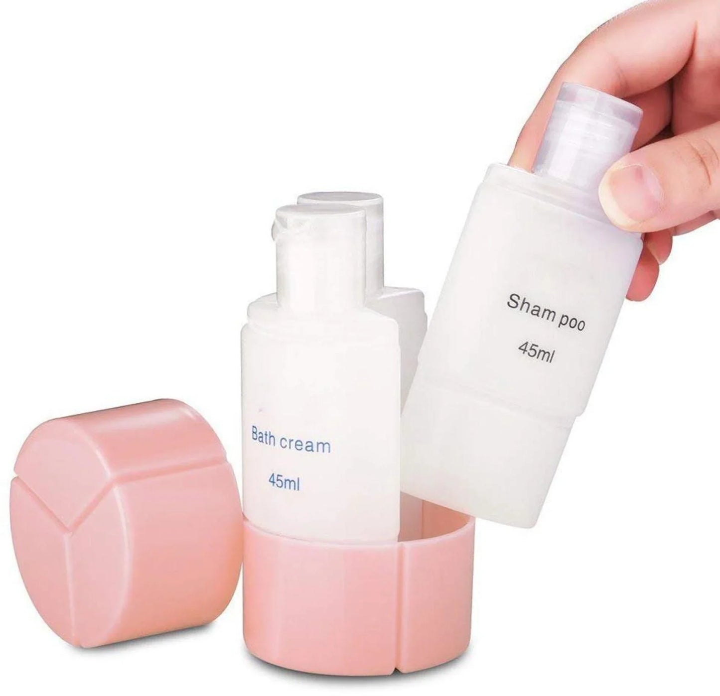 AM6870 Multi-Bottle Travel Set-4in1 Piece Integrated Dispenser for Personal Care Essentials