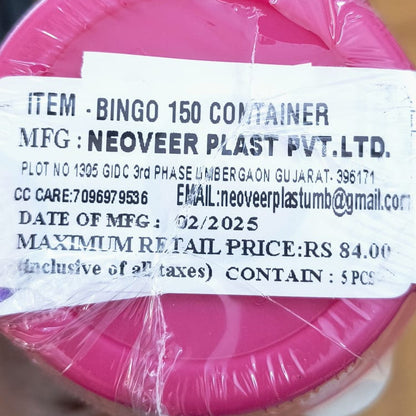 AM5139 Small Plastic Bingo Container 5 Set, Multicolor