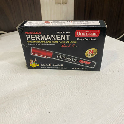 AM5157 Soni Officemate Permanent Marker For Office,Collage (Black)