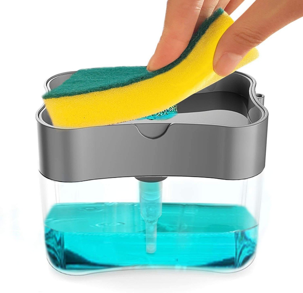 1264 Dish Soap Dispenser and Sponge Holder for Kitchen Sink