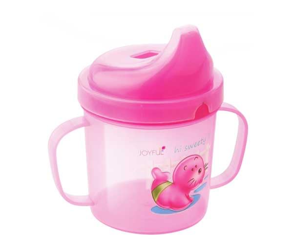 AM3958 Joyful Hello Baby Plastic Sipper Cup with Double Handle (1Pc Will be Sent Colour May Vary, 300 ml)