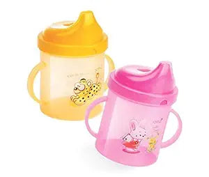 AM3958 Joyful Hello Baby Plastic Sipper Cup with Double Handle (1Pc Will be Sent Colour May Vary, 300 ml)