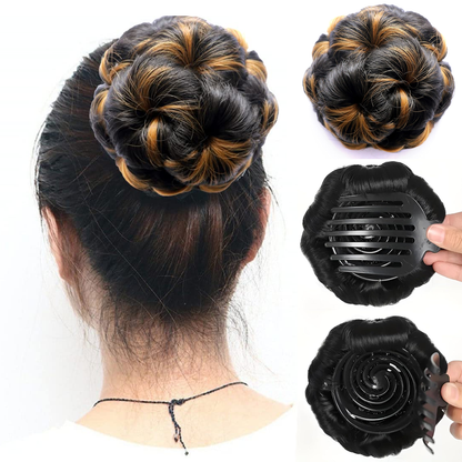 Di0304 Women’s Artificial Hair Bun with Clip – Instant Juda for Stylish Hairstyles