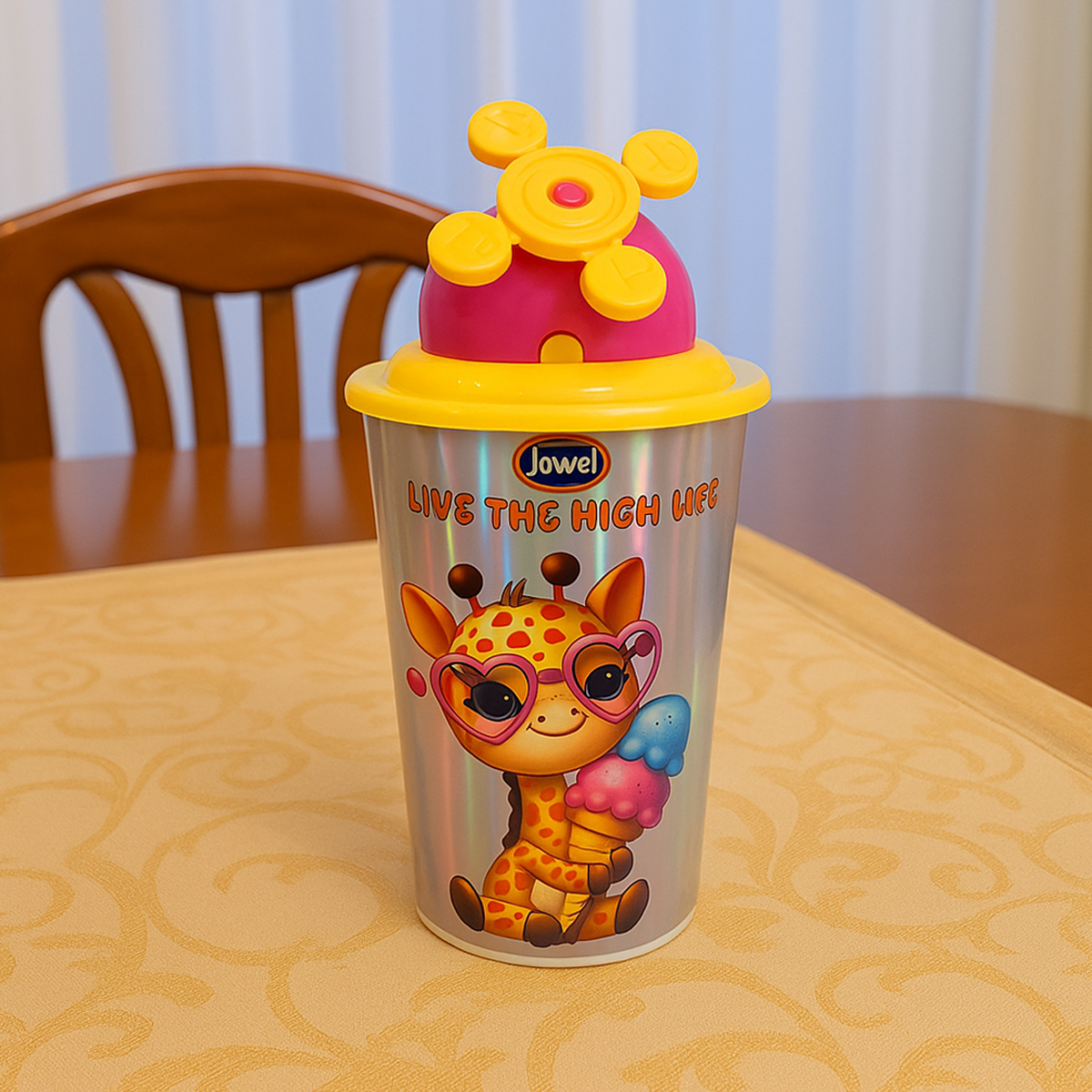 AM5125 Multi-Design Glowy Spinner Cup Water Bottle