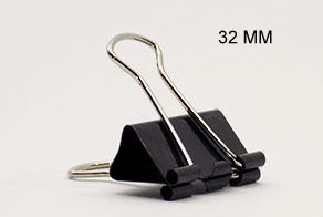 AM2175 Black Clip 12Pcs Binder Clip 32mm
