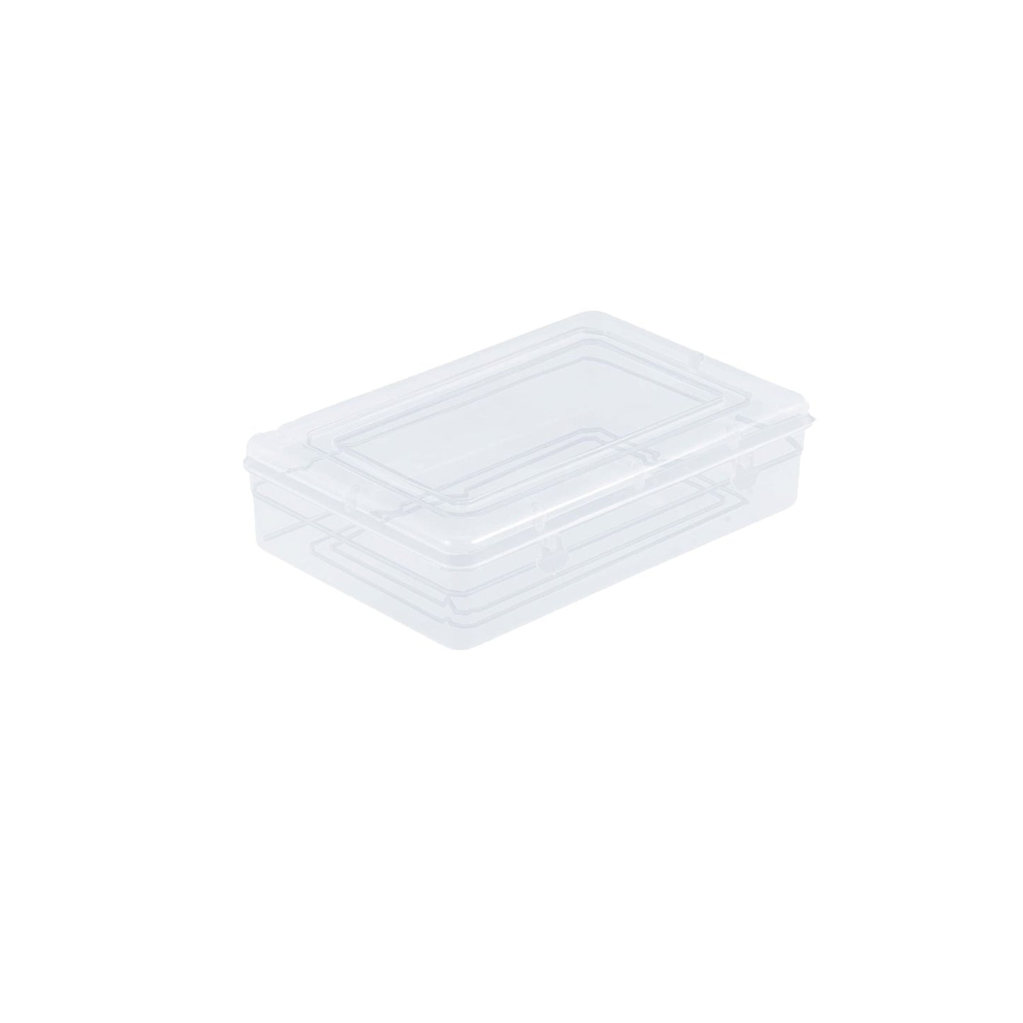 3753 Plastic Rectangular Container Box Set with Lid for Storage of Multipurpose Things Like Jewellery, Medicine, Spices (Clear, 120x85x35 mm)