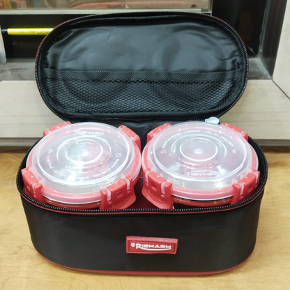 AM5655 Rishabh Spice Lunchbox With 1 Box ,2 container and Jacket