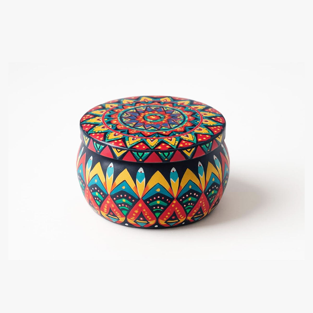 TM0035 Mandala Pattern Scented Candle Container (Set of 1)