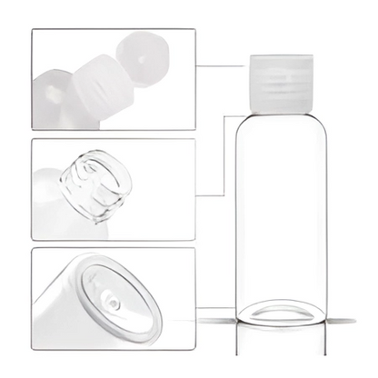 AM7657 Clear Empty Fine Mist Plastic Flip Cap Bottle Refillable