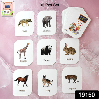 19150 Kidkraft 32-Piece Animal Flash Cards Set