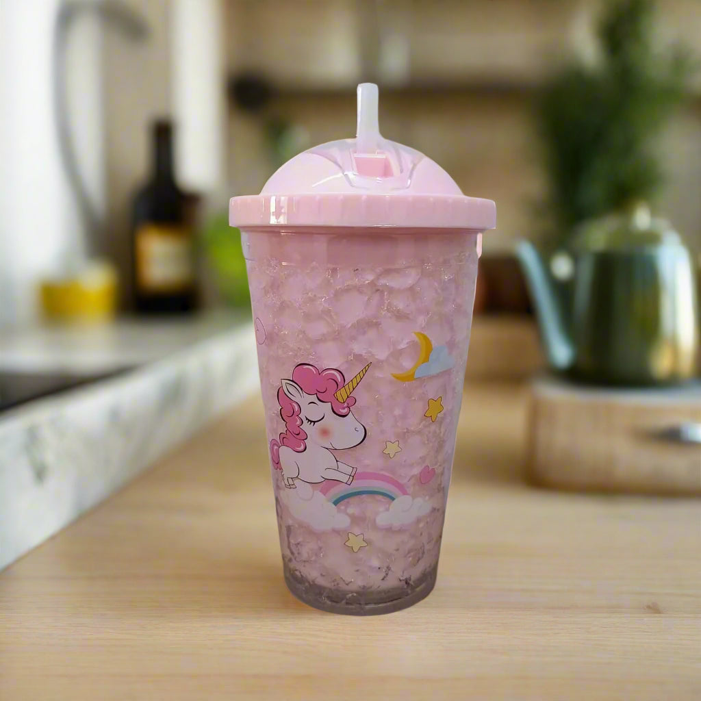 AM5347 Tumbler Cups with Lid and Straw Multi-Color 1pc
